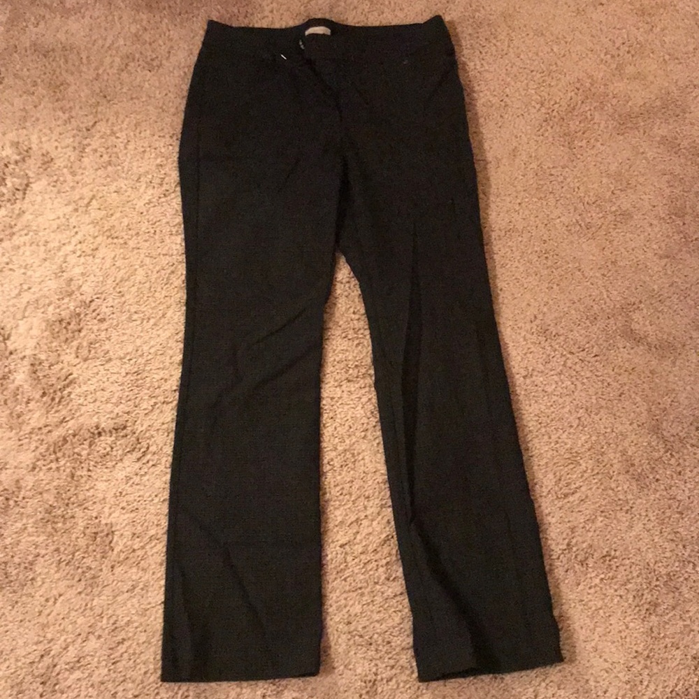 Black and grey striped dress pants